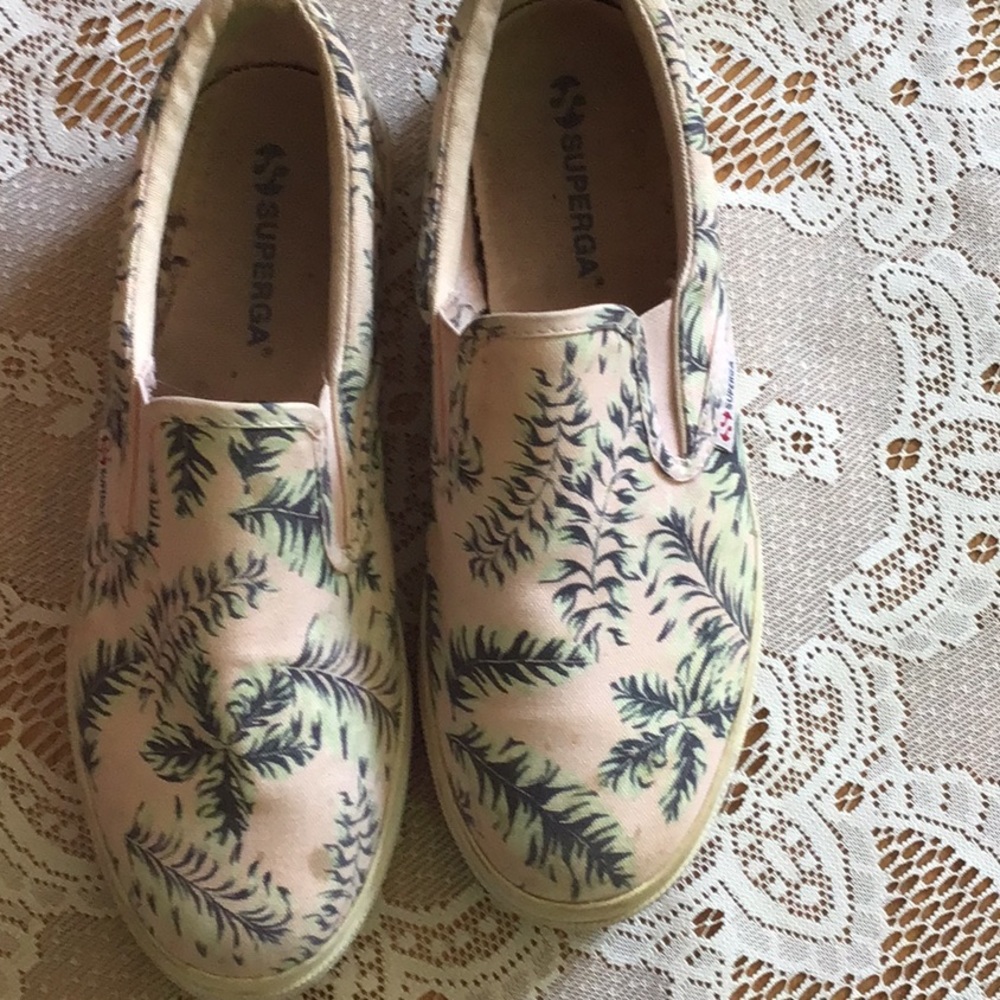 Superga Floridian palm floral slip on sneaker tennis shoe